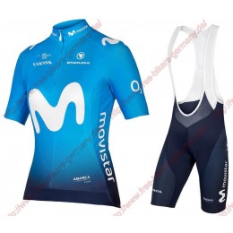 Radsport MOVISTAR TEAM 2018 Damen Radbekleidung Satz Trikot Kurzarm+Trägerhosen Set Radsport MOVISTAR TEAM 2018 Damen Radbekleidung Satz Trikot Kurzarm+Trägerhosen Set