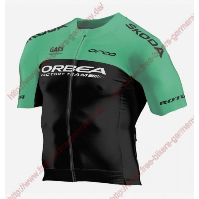 Radsport 2018 Orbea Factory Team Skoda Trikot Kurzarm Radsport 2018 Orbea Factory Team Skoda Trikot Kurzarm