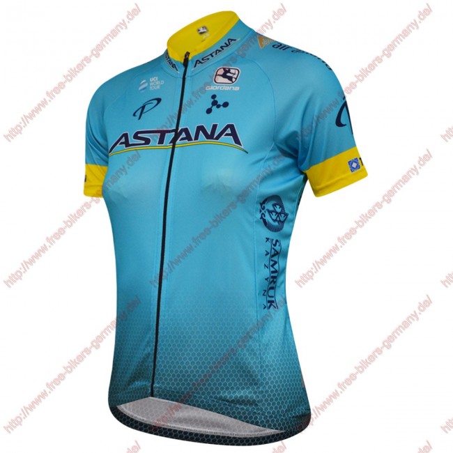 Radsport Astana 2018 Damen Trikot Kurzarm Radsport Astana 2018 Damen Trikot Kurzarm