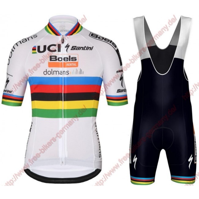 Radsport Boels Dolmans 2018 World Champion Radbekleidung Satz Trikot Kurzarm+Trägerhosen Set Radsport Boels Dolmans 2018 World Champion Radbekleidung Satz Trikot Kurzarm+Trägerhosen Set