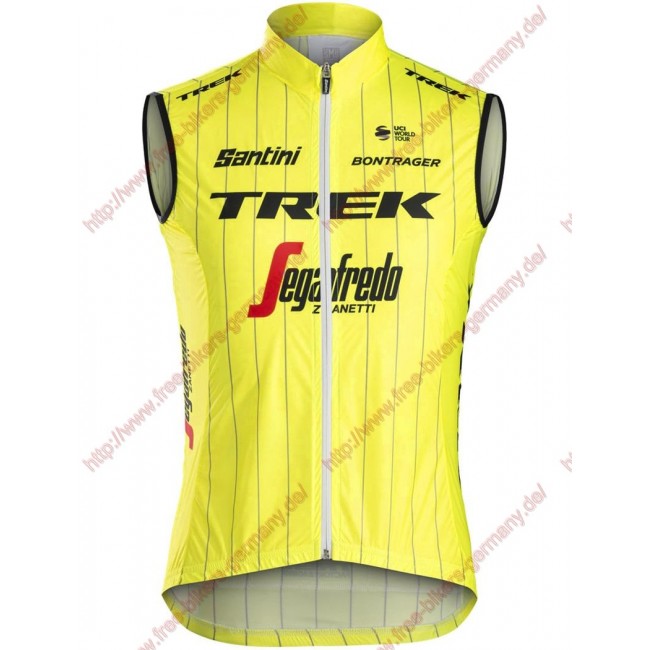 Radsport TREK-SEGAFREDO 2018 fluo gelb Windstopper ärmelloses Trikot Kurz Radsport TREK-SEGAFREDO 2018 fluo gelb Windstopper ärmelloses Trikot Kurz