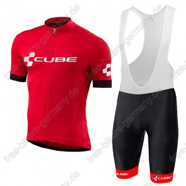 Cube rot Radbekleidung Satz Trikot Kurzarm+Trägerhosen Set 2018 Cube rot Radbekleidung Satz Trikot Kurzarm+Trägerhosen Set 2018