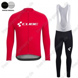 Profiteam 2018 Cube rot winter thermal fleece Fahrradbekleidung Trikot Langarm+Lang Trägerhose Profiteam 2018 Cube rot winter thermal fleece Fahrradbekleidung Trikot Langarm+Lang Trägerhose