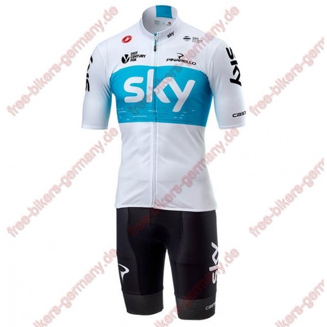 Profiteam 2018 TEAM SKY Weiß Fahrradbekleidung Trikot Kurzarm+Radhose Profiteam 2018 TEAM SKY Weiß Fahrradbekleidung Trikot Kurzarm+Radhose