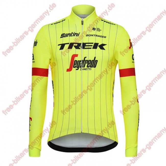 Profiteam 2018 Trek Segafredo fluo gelb Trikot Langarm Profiteam 2018 Trek Segafredo fluo gelb Trikot Langarm
