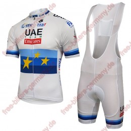 Profiteam 2018 UAE EUROPEAN CHAMPION Radbekleidung Satz Trikot Kurzarm+Trägerhosen Set Profiteam 2018 UAE EUROPEAN CHAMPION Radbekleidung Satz Trikot Kurzarm+Trägerhosen Set