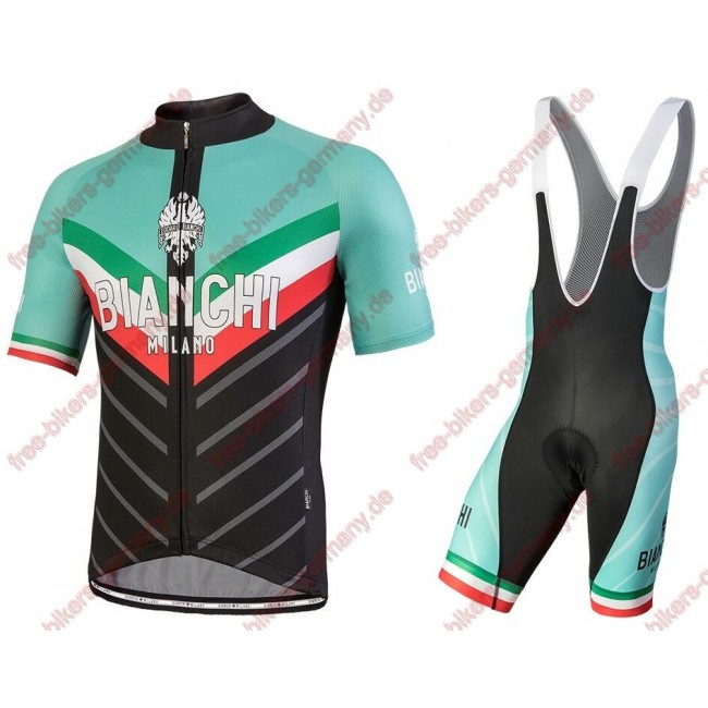Profiteam 2018 Bianchi Milano Tiera Blau schwarz Radbekleidung Satz Trikot Kurzarm+Trägerhosen Sets 19067UQ Profiteam 2018 Bianchi Milano Tiera Blau schwarz Radbekleidung Satz Trikot Kurzarm+Trägerhosen Sets 19067UQ