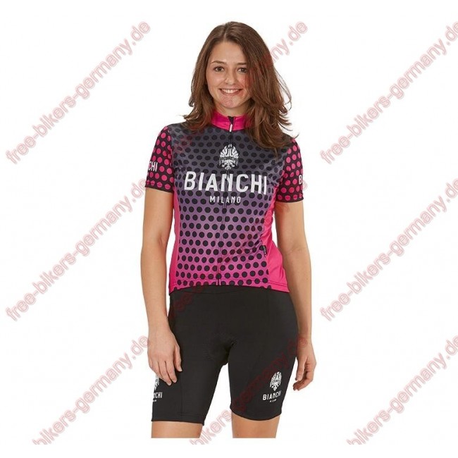 Profiteam 2018 Bianchi Milano Gravina pink Damen Fahrradbekleidung Trikot Kurzarm+Radhose 41065WV Profiteam 2018 Bianchi Milano Gravina pink Damen Fahrradbekleidung Trikot Kurzarm+Radhose 41065WV