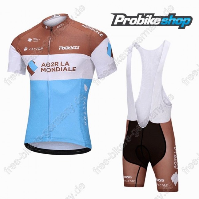AG2R La Mondiale Radbekleidung Satz Trikot Kurzarm+Trägerhosen Set neu 2018 AG2R La Mondiale Radbekleidung Satz Trikot Kurzarm+Trägerhosen Set neu 2018