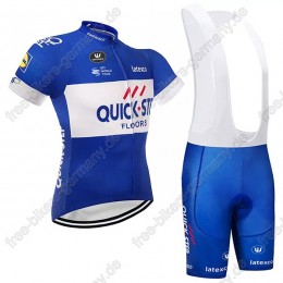 Quick Step Floors blau Radbekleidung Satz Trikot Kurzarm+Trägerhosen Set 2018 Quick Step Floors blau Radbekleidung Satz Trikot Kurzarm+Trägerhosen Set 2018