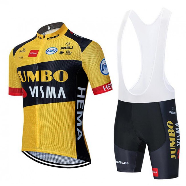 Fahrradbekleidung Radsport 2020 TEAM JUMBO-VISMA Radbekleidung Satz Trikot Kurzarm+Trägerhosen Set Outlet Fahrradbekleidung Radsport 2020 TEAM JUMBO-VISMA Radbekleidung Satz Trikot Kurzarm+Trägerhosen Set Outlet