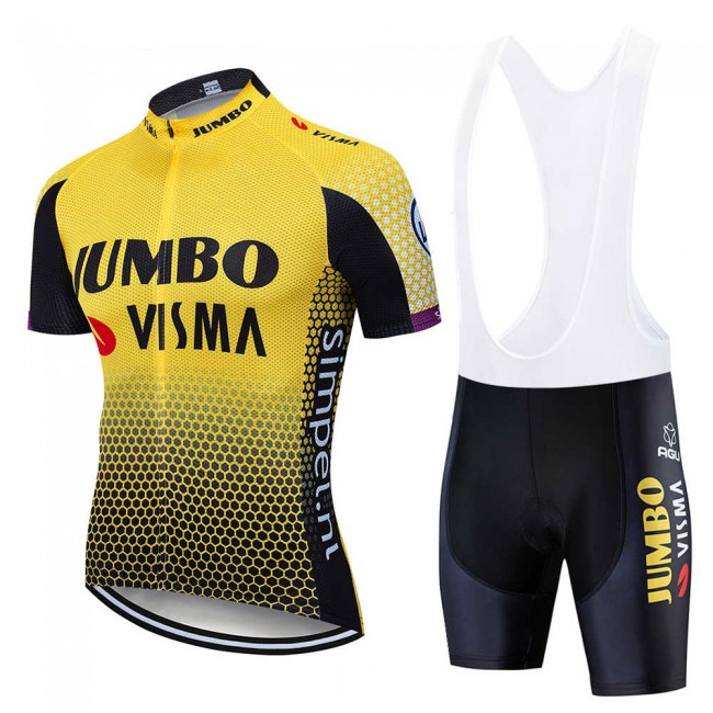 Fahrradbekleidung Radsport 2020 TEAM JUMBO-VISMA Radbekleidung Satz Trikot Kurzarm+Trägerhosen Set Outlet Fahrradbekleidung Radsport 2020 TEAM JUMBO-VISMA Radbekleidung Satz Trikot Kurzarm+Trägerhosen Set Outlet