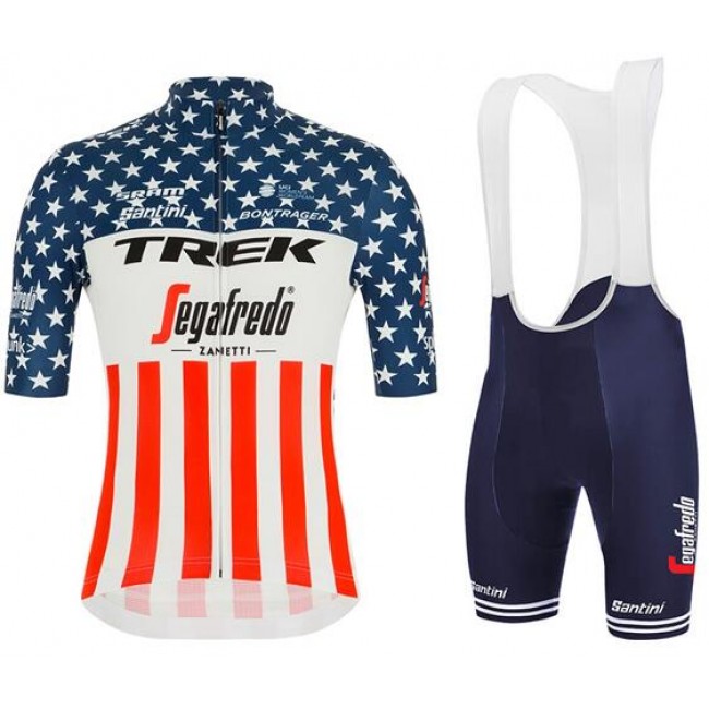 Fahrradbekleidung Radsport 2020 TREK-SEGAFREDO Amerikanischer Meister Radbekleidung Satz Trikot Kurzarm+Trägerhosen Set Outle Fahrradbekleidung Radsport 2020 TREK-SEGAFREDO Amerikanischer Meister Radbekleidung Satz Trikot Kurzarm+Trägerhosen Set Outle