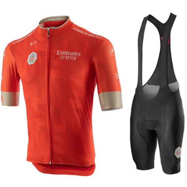 Fahrradbekleidung Radsport 2020 UAE Tour Radbekleidung Satz Trikot Kurzarm+Trägerhosen Set Outlet Orange Fahrradbekleidung Radsport 2020 UAE Tour Radbekleidung Satz Trikot Kurzarm+Trägerhosen Set Outlet Orange