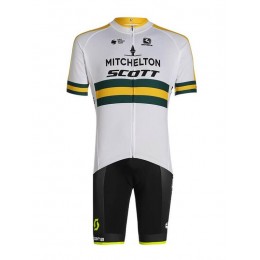 Fahrradbekleidung Radsport 2020 MITCHELTON SCOTT Australian Champion Radbekleidung Satz Trikot Kurzarm+Trägerhosen Set Outle