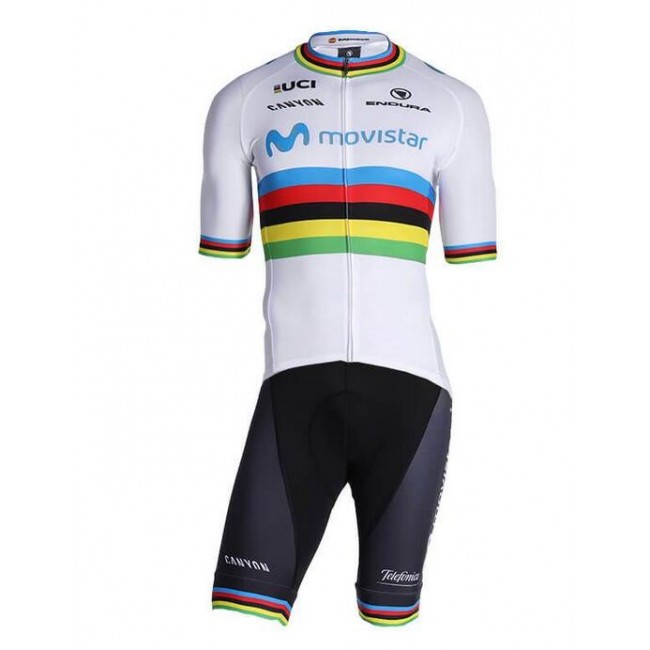 Fahrradbekleidung Radsport 2020 MOVISTAR TEAM World Champion Radbekleidung Satz Trikot Kurzarm+Trägerhosen Set Outlet QLER1 Fahrradbekleidung Radsport 2020 MOVISTAR TEAM World Champion Radbekleidung Satz Trikot Kurzarm+Trägerhosen Set Outlet QLER1