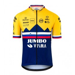 Fahrradbekleidung Radsport 2020 TEAM JUMBO VISMA SLOVENIAN CHAMPION Tenue Cyclisme Trikot Kurzarm Outlet LZTUU