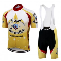Fahrradbekleidung Radsport 2020 Tripel Karmeliet Radbekleidung Satz Trikot Kurzarm+Trägerhosen Set Outlet Grün BQO1R