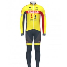 Fahrradbekleidung Radsport 2020 Wallonie Bruxelles Set Radbekleidung Trikot Langarm+ Trägerhosen A1IJC