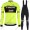 Profiteams Trek Segafredo 2019 training Fluo gelb Radsport Fahrradbekleidung Trikot Langarm+Lang Trägerhose