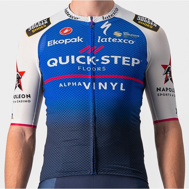 Quick Step-Alpha Vinyl 2022 CLIMBER'S 3.1 Radtrikot kurzarm(langer RV) Quick Step-Alpha Vinyl 2022 CLIMBER'S 3.1 Radtrikot kurzarm(langer RV)