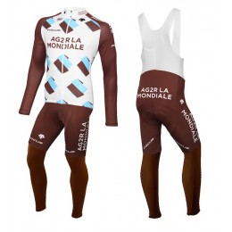 2015 Ag2r La Mondiale Team Fahrradbekleidung Satz Radtrikot Langarm+Lang Trägerhose JWMT521 2015 Ag2r La Mondiale Team Fahrradbekleidung Satz Radtrikot Langarm+Lang Trägerhose JWMT521