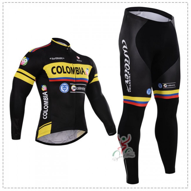 2015 Colombia Fahrradbekleidung Radtrikot Satz Langarm und Lange Fahrradhose DZTA232 2015 Colombia Fahrradbekleidung Radtrikot Satz Langarm und Lange Fahrradhose DZTA232