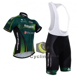 2015 Europcar Fahrradbekleidung Satz Fahrradtrikot Kurzarm Trikot und Kurz Trägerhose MQTZ493