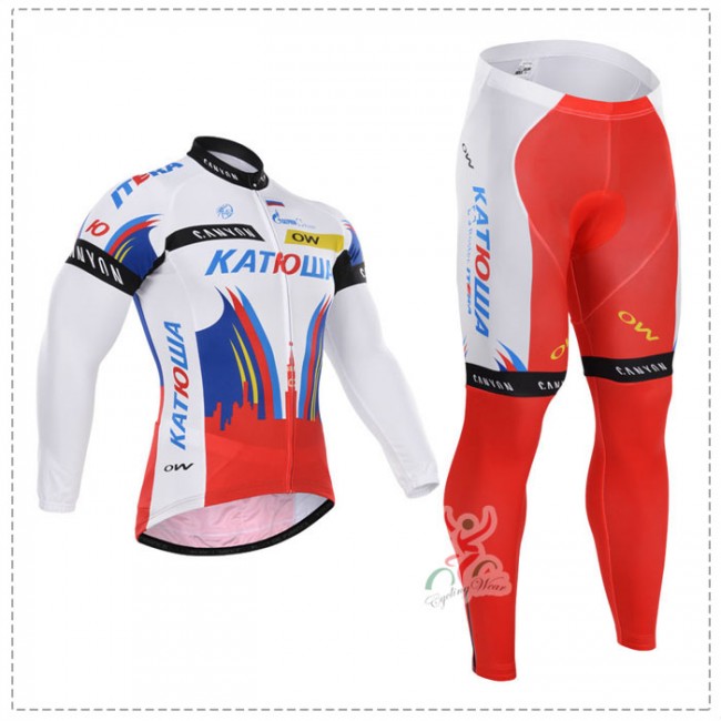 2015 Katusha Fahrradbekleidung Radtrikot Satz Langarm und Lange Fahrradhose LDKT409 2015 Katusha Fahrradbekleidung Radtrikot Satz Langarm und Lange Fahrradhose LDKT409