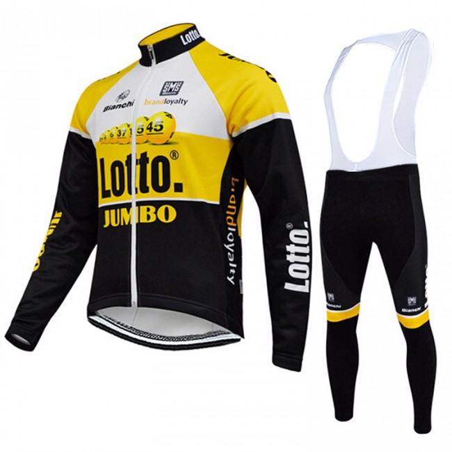 2015 Lotto Jumbo Fahrradbekleidung Radtrikot Satz Langarm und Lange Trägerhose LVXJ689 2015 Lotto Jumbo Fahrradbekleidung Radtrikot Satz Langarm und Lange Trägerhose LVXJ689