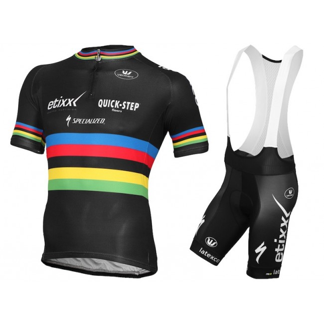 Etixx Quick-Step Champion Du Monde 2015 Fahrradbekleidung Satz Fahrradtrikot Kurzarm Trikot und Kurz Trägerhose NSOJ141 Etixx Quick-Step Champion Du Monde 2015 Fahrradbekleidung Satz Fahrradtrikot Kurzarm Trikot und Kurz Trägerhose NSOJ141