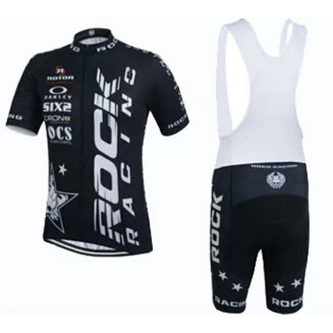 2015 Rock Racing Schwarz Fahrradbekleidung Satz Fahrradtrikot Kurzarm Trikot und Kurz Trägerhose DMCW598 2015 Rock Racing Schwarz Fahrradbekleidung Satz Fahrradtrikot Kurzarm Trikot und Kurz Trägerhose DMCW598