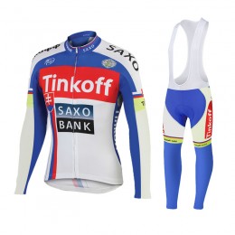 2015 Tinkoff Saxo Bank bleu Fahrradbekleidung Radtrikot Satz Langarm und Lange Trägerhose ITPG983 2015 Tinkoff Saxo Bank bleu Fahrradbekleidung Radtrikot Satz Langarm und Lange Trägerhose ITPG983
