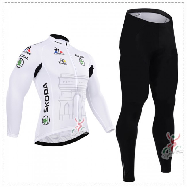 2015 Tour de France Blanc Fahrradbekleidung Radtrikot Satz Langarm und Lange Fahrradhose YGBZ632 2015 Tour de France Blanc Fahrradbekleidung Radtrikot Satz Langarm und Lange Fahrradhose YGBZ632