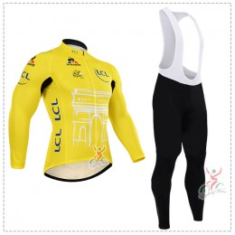 2015 Tour de France jaune Fahrradbekleidung Radtrikot Satz Langarm und Lange Trägerhose ZCGU305 2015 Tour de France jaune Fahrradbekleidung Radtrikot Satz Langarm und Lange Trägerhose ZCGU305