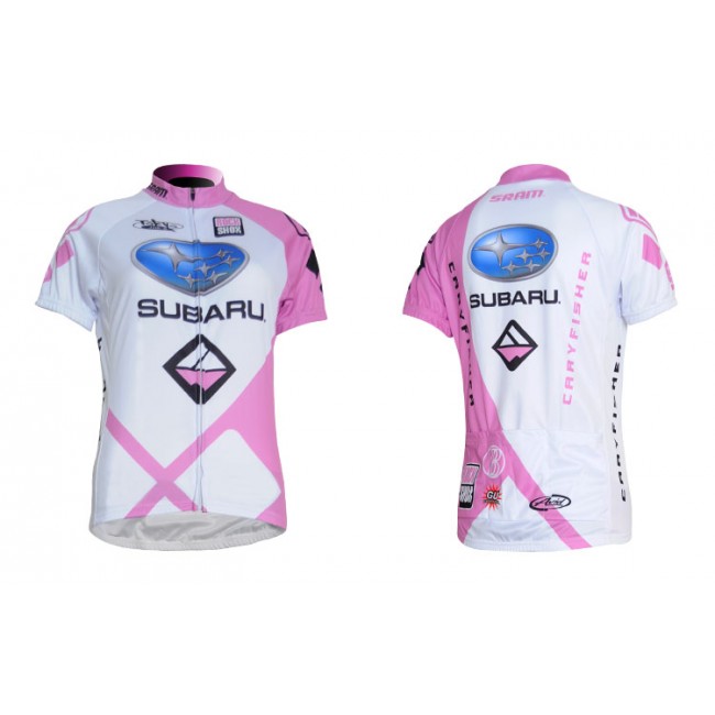 Subaru Radtrikot Kurzarm Weiß Rosa Damen KOMQ729 Subaru Radtrikot Kurzarm Weiß Rosa Damen KOMQ729
