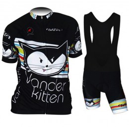 2015 Wilier Damen Fahrradbekleidung Satz Fahrradtrikot Kurzarm Trikot und Kurz Trägerhose schwarz QRVV155