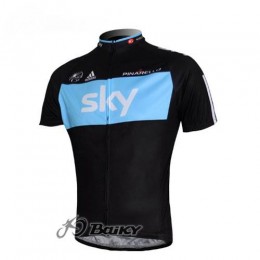 SKY Pro Team Radtrikot Kurzarm Schwarz Blau JZOI717 SKY Pro Team Radtrikot Kurzarm Schwarz Blau JZOI717