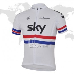 2013 Team Sky Radtrikot Kurzarm Weiß Rot Blau QENC197 2013 Team Sky Radtrikot Kurzarm Weiß Rot Blau QENC197