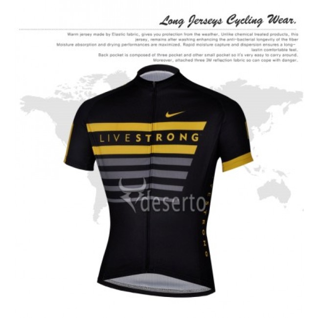 2013 Livestrong Radtrikot Kurzarm Schwarz Gelb VKAL276 2013 Livestrong Radtrikot Kurzarm Schwarz Gelb VKAL276