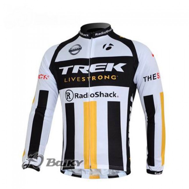 RadioShack Trek Nissan Livestrong Fahrradtrikot Langarm Weiß Schwarz Gelb GVQR894 RadioShack Trek Nissan Livestrong Fahrradtrikot Langarm Weiß Schwarz Gelb GVQR894