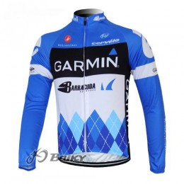 Garmin Barracuda Pro Team Fahrradtrikot Langarm Blau Weiß JMNP680 Garmin Barracuda Pro Team Fahrradtrikot Langarm Blau Weiß JMNP680