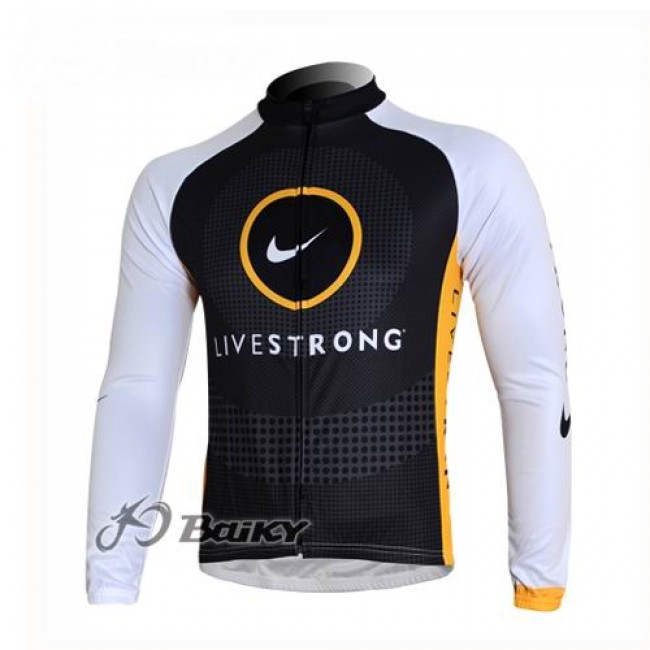 Livestrong Fahrradtrikot Langarm Schwarz Weiß LMDH728 Livestrong Fahrradtrikot Langarm Schwarz Weiß LMDH728