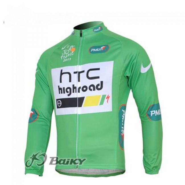 HTC-Highroad Pro Team Fahrradtrikot Langarm Grün LUEO831 HTC-Highroad Pro Team Fahrradtrikot Langarm Grün LUEO831