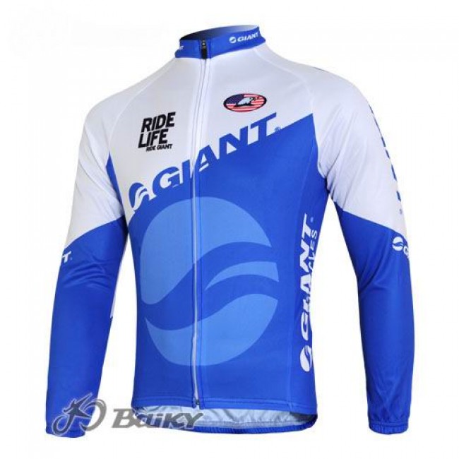 Giant Ride Life Fahrradtrikot Langarm Blau Weiß PAZW240 Giant Ride Life Fahrradtrikot Langarm Blau Weiß PAZW240