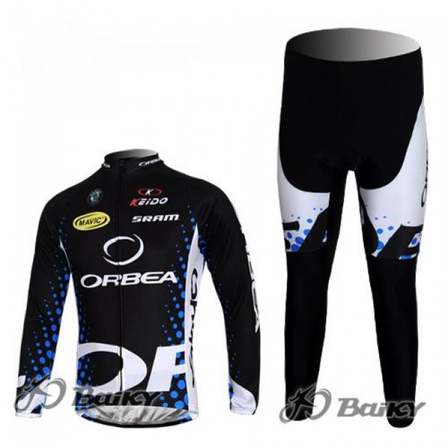 Orbea Pro Team Radbekleidung Satz Fahrradtrikot Langarm und Lang Radhose Schwarz Blau CMID490 Orbea Pro Team Radbekleidung Satz Fahrradtrikot Langarm und Lang Radhose Schwarz Blau CMID490