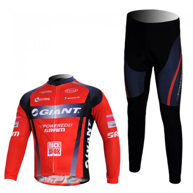 Giant Sram Pro Team Radbekleidung Satz Fahrradtrikot Langarm und Lang Radhose Rot Schwarz FYBF288 Giant Sram Pro Team Radbekleidung Satz Fahrradtrikot Langarm und Lang Radhose Rot Schwarz FYBF288