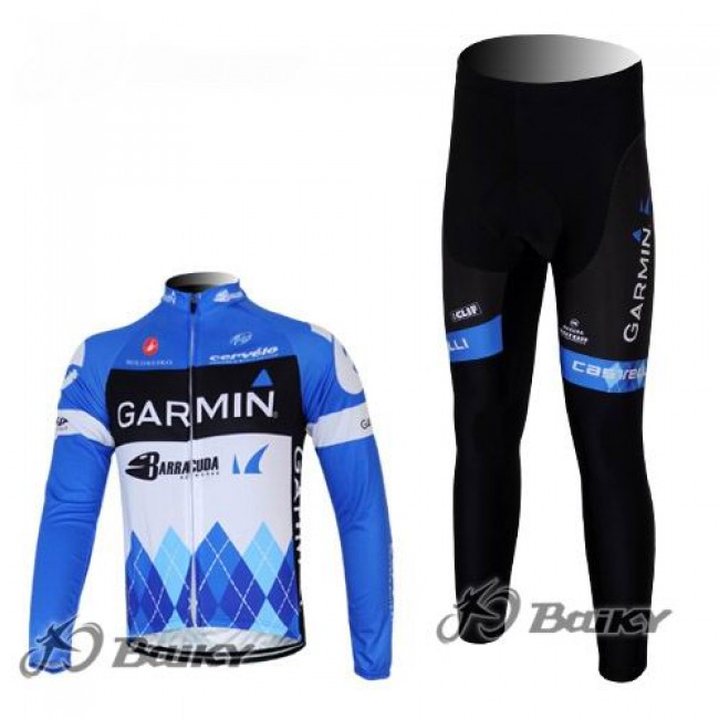 Garmin Barracuda Pro Team Radbekleidung Satz Fahrradtrikot Langarm und Lang Radhose Blau Weiß GCIU449 Garmin Barracuda Pro Team Radbekleidung Satz Fahrradtrikot Langarm und Lang Radhose Blau Weiß GCIU449