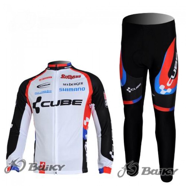 Cube Fintro Pro Team Radbekleidung Satz Fahrradtrikot Langarm und Lang Radhose Weiß Schwarz ODTL195 Cube Fintro Pro Team Radbekleidung Satz Fahrradtrikot Langarm und Lang Radhose Weiß Schwarz ODTL195