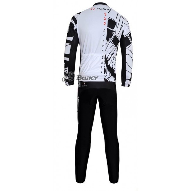 Nalini Pro Team Radbekleidung Satz Fahrradtrikot Langarm und Lang Radhose Weiß Schwarz UOEH796 Nalini Pro Team Radbekleidung Satz Fahrradtrikot Langarm und Lang Radhose Weiß Schwarz UOEH796